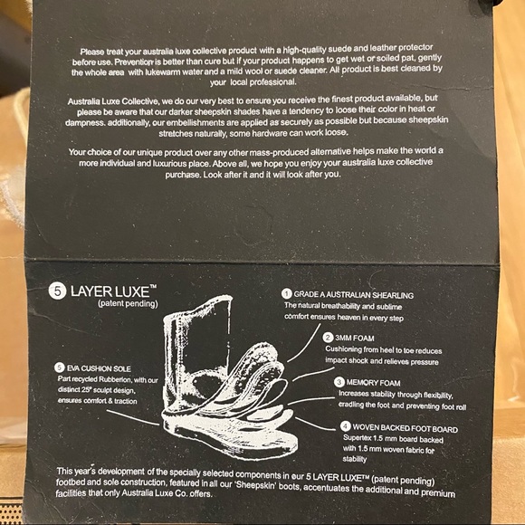 Austrailia Luxe Collective Suede and Shearling hidden wedge boots size 5 NWT - Picture 7 of 7